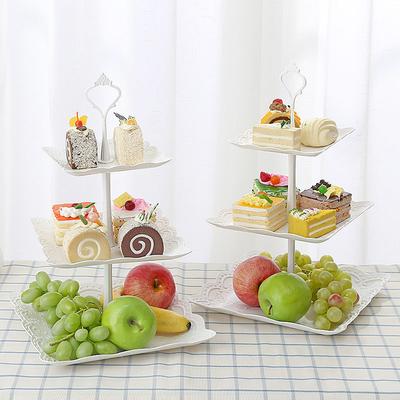 3 Tier Cupcake Stand Plastic Tiered Serving Stand Dessert Tower Tray for Tea Party Baby Shower Wedding Christmas Party