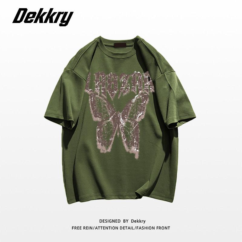 Women's Plus Size Butterfly Print Cotton T-Shirt, Short Sleeve, Slimming & Loose Fit, Versatile for Couples