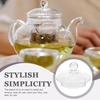 Klarglasdeckel für Teekanne Hitzebeständiges Teekannen-Zubehör Glatte Kanten Teekannen Deckel Ersatz Haushaltsküche Teekannen Deckel