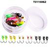 6-Color Raindrop-Shaped Lead Head Fishing Hook 1.6g Micro-Lure for Ice Fishing with Soft Bait