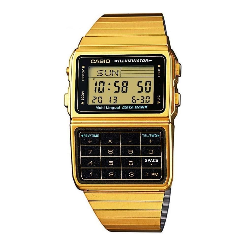 Casio Standard Data Bank Digital Watch Men s Women s Metal Gold DBC-611G-1