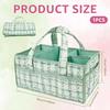 Baby Diaper Caddy Bag Portable Nappy Caddy Storage Basket with Handle Multi Compartment Nursery Storage Basket for Newborn