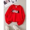 European Sizes Kids' Casual Printed Round Neck Pullover, Kids' Fashion Round Neck Sweatshirt with Adorable Animal Prints,  Casual Comfortable