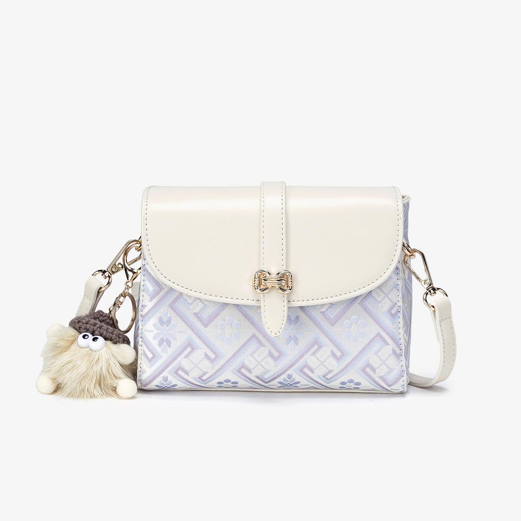 Fashion handheld women's bag, new national style flip bag, high-end single shoulder crossbody small square bag