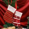 1-12 Stück Weihnachtsgeschenke Strumpf Schnee-Streifen Hängend Süßigkeiten Geschenkehalter Strickverzierung Socken Weihnachtsbaum Anhänger Partyzubehör