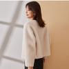 New Sheep Cut Fleece Short Fur Youth Collar Lamb Coat Fur V Winter Coat Cut Fleece One Piece Casual Women