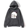 BuBu Panda’s Love Message To DuDu Bear Hoodie Kawaii Cartoon Graphic Sweatshirt Couple Clothes Men Women's Pullover