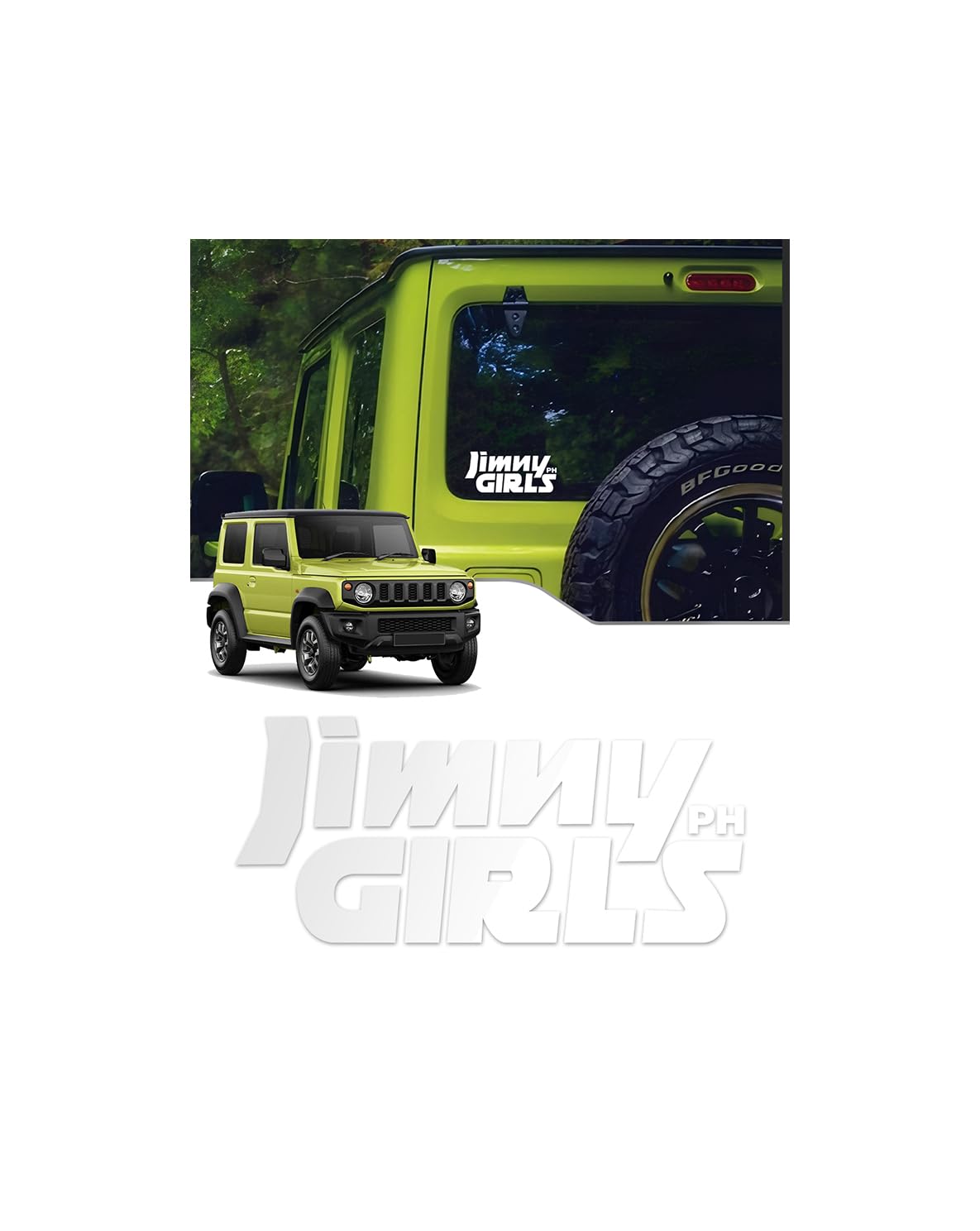 

Maplewoodcar Jimny Stickers, Stylish, Original Design, Jimny Jb64, Accessory, 3D Feeling, Cool, [THE JIMNY