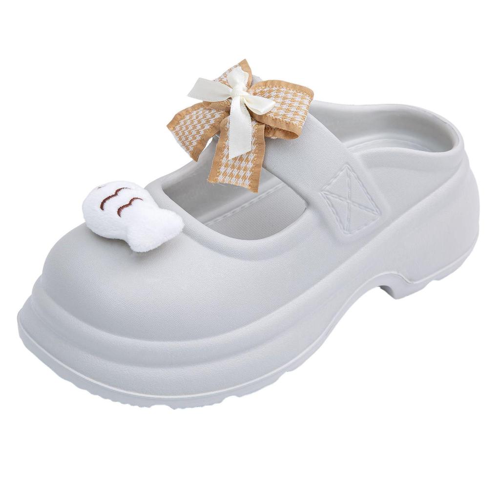 EVA British Style Non-Slip Girls' Closed-Toe Fashion Shoes – 7cm Thick Sole for Height Increase