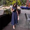European and American Women's Clothing Summer New Fashion Temperament Slim and Thin Pleated Design Big Pendulum Dress