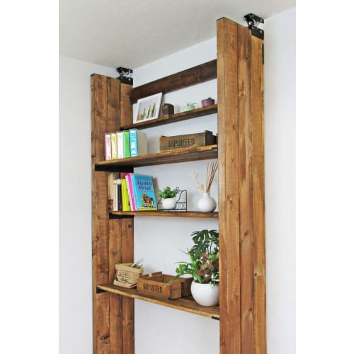 Waki Sangyo Walist Reinforcement Bracket, End Bracket, DIY Wall Storage, Tension Rod, Black, 1 x 15.5 x 7 cm, WAT-009