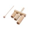 Percussion Wood Block 3 Tone Wooden Percussion Musical Instrument Children Musical Toys with Mallet
