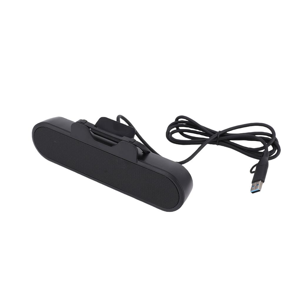 Computer Speaker Black 10W USB Clamp On Desktop PC Speaker with Stereo Sound for Music Playback