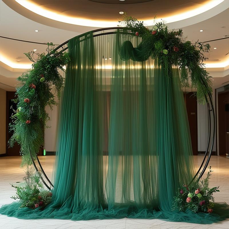 Outdoor Wedding Arch and Chair Mesh Decoration