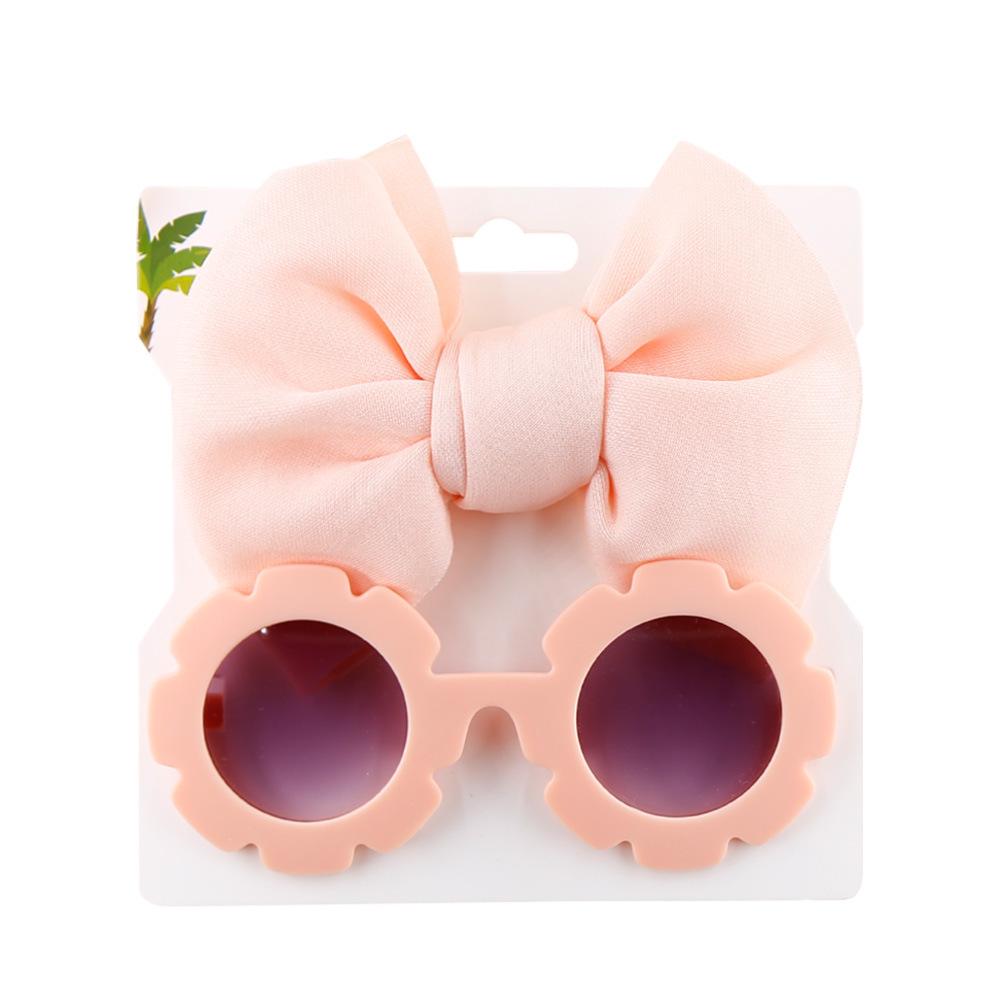 Kids' Cartoon Sunglasses & Headband Set - Girls' Space Cotton Design
