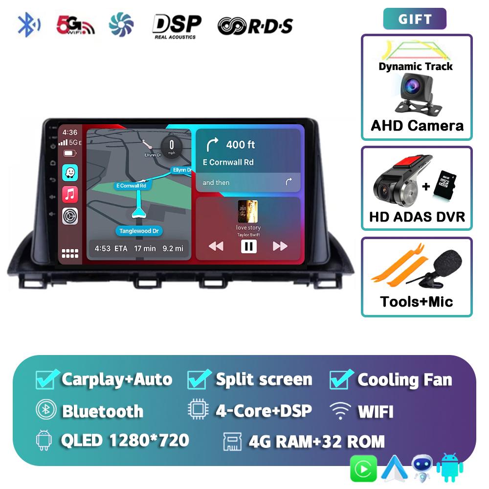 Android 14 Carplay Auto Car Radio For Mazda 3 Axela 2013-2018 Stereo GPS Navigation Multimedia Video Player Autoradio Head Unit