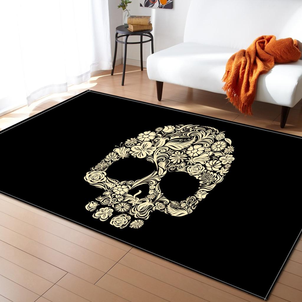 Skull Living Room Carpet Bedroom Dining Room Floor Mat