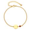 Personalized Zircon Initial Charms Bracelet with Birthstone, Free Custom Engrave Name Bracelet, Birthday Jewelry For Women