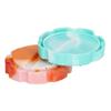 2 Pcs Cyan Yellow Portable Storage Disc Needle Sucker Round Plastic Magnetic Sewing Needle Holder with 32 Needle