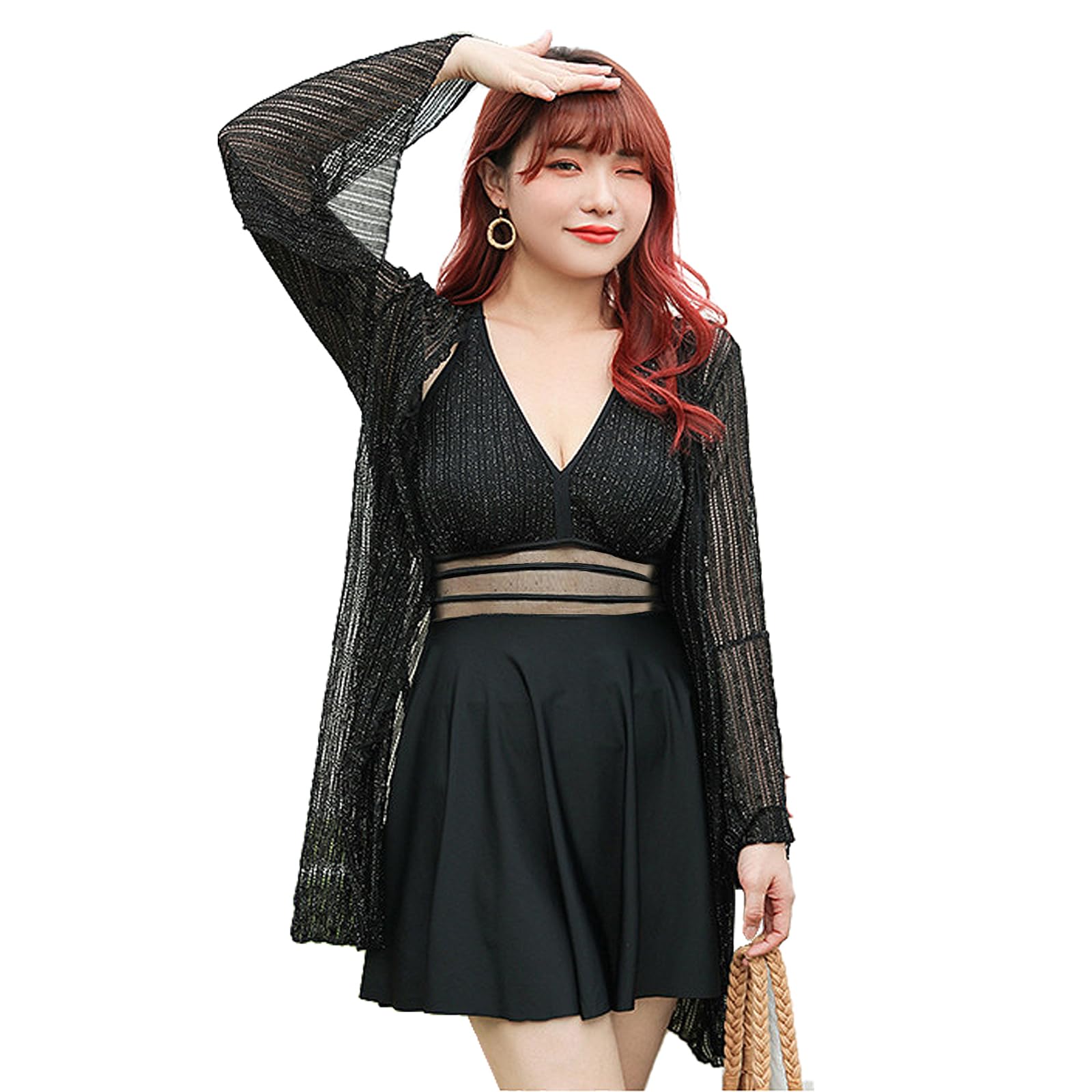 

Купальник женский GISEII, закрытый, размер, комплект из 2 предметов, слитный, стильный, утягивающий, для взрослых, сексуальный, чёрный