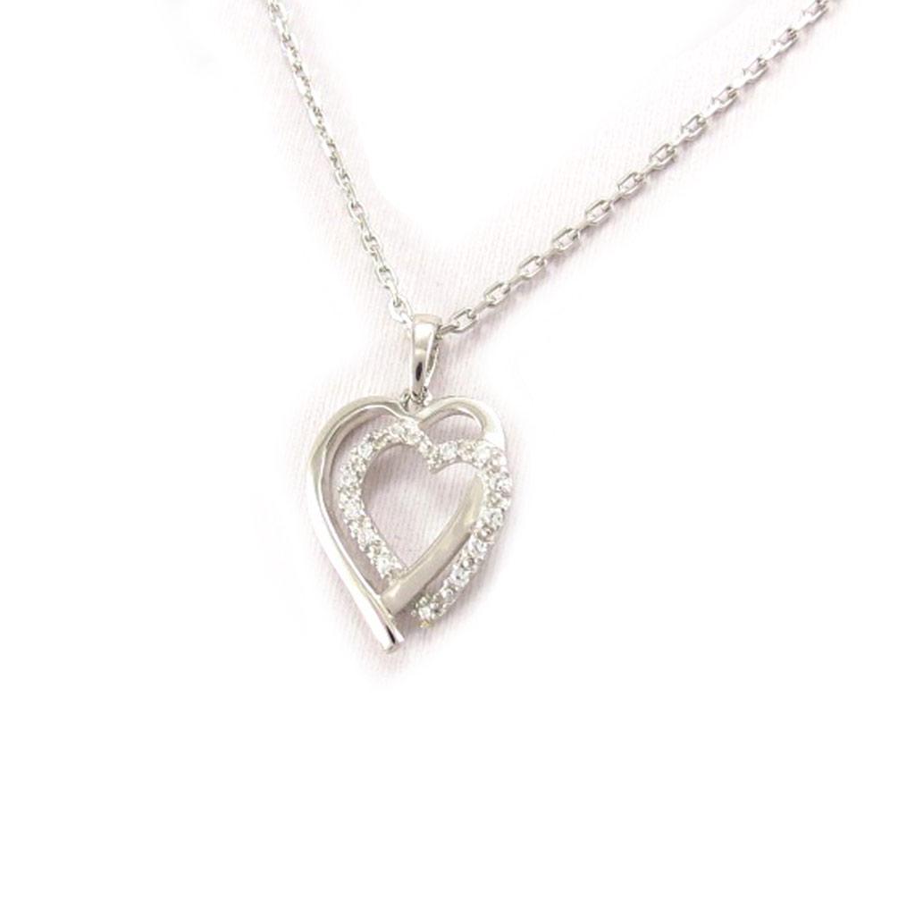 Altesse [K6375] - Silver Necklace 'Love' Silver-white (rhodium-plated) - 13x16 Mm