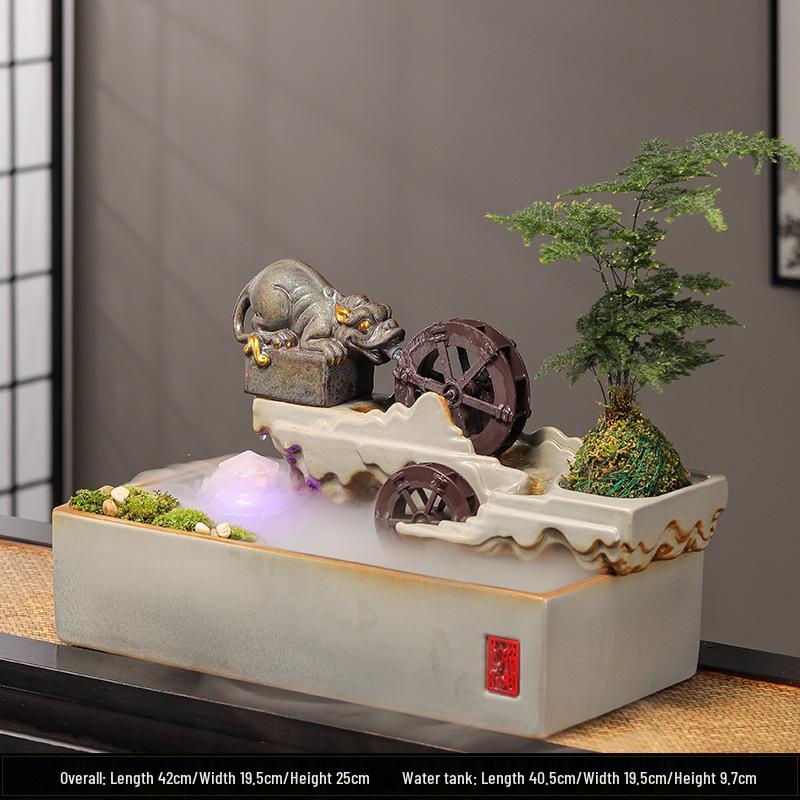 Feng Shui Flowing Water Ball Fountain for Living Room or Desktop Decor