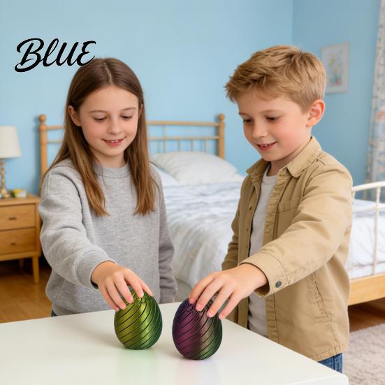 Easter Egg Toy Funny Twist Fidget 3D Printed Spiral Figurine Hand Stress Reliever Rotating Puzzle for Adults Anxiety Relief Gradient Color