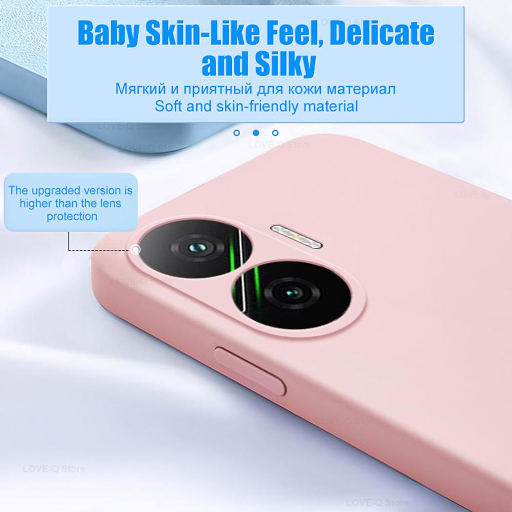 Custodia Poco F7 F 7 Pocof7 in Silicone Liquido Protezione Lente Fotocamera Custodia per Telefono Per Xiaomi Poco F7 Poco F 7 Pocof7 Cover Posteriore Morbida in TPU