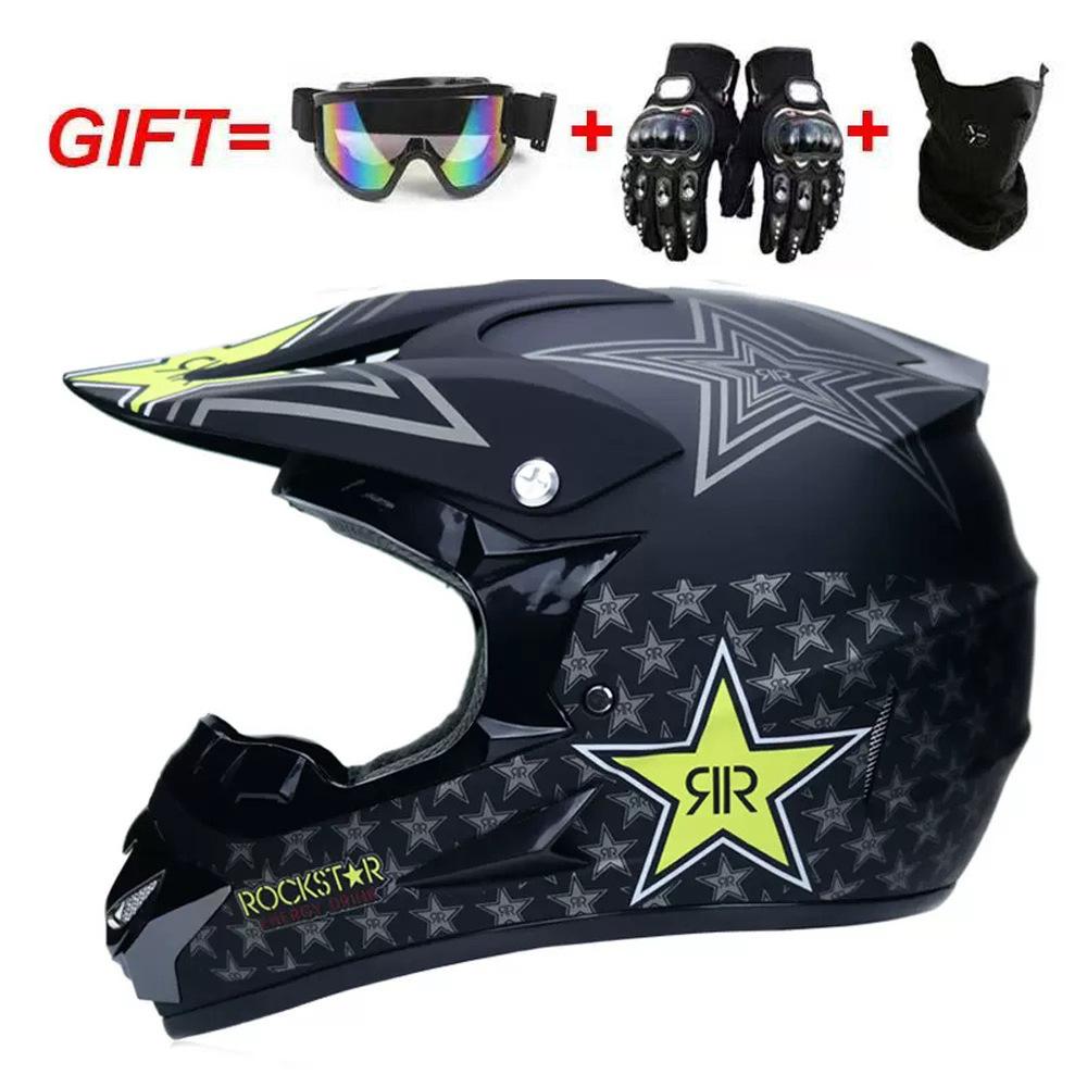 Cross-country motorcycle helmet for men, full-face helmet for ATV, mountain bike helmet, all-season universal kart helmet