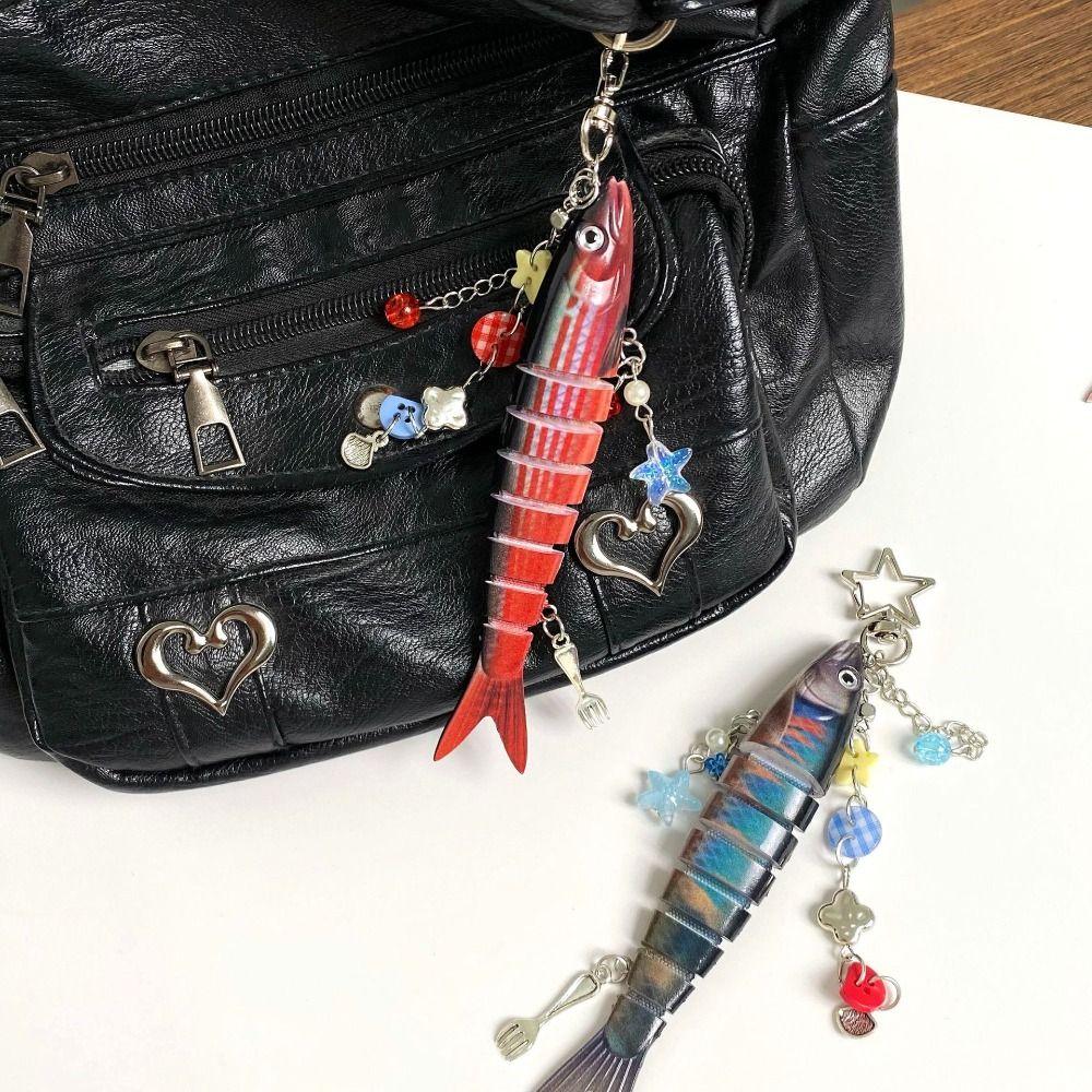 Phone Lanyard Handmade Fish Keychains High-precision Fish Bait Lanyard  Backpack
