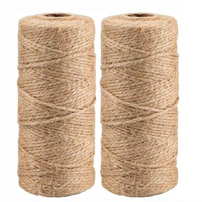 1MM 2MM Natural Vintage Juta Corda Cordão Cordão Cordão Estopa DIY Artesanato Embrulho de Presente Juta Cânhamo Jardinagem Festa de Casamento Decoração