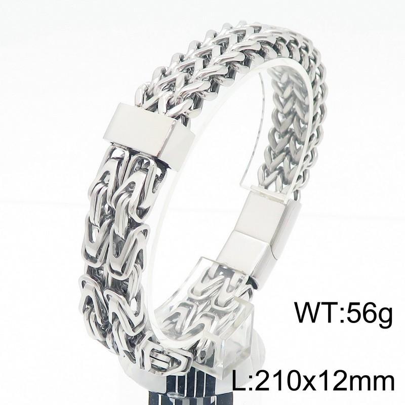 

Hip Hop Special Double W Chain Bracelet for Men 12MM Colorful Stainless Steel Magnetic Clasp Charm Bangle Trendy Biker Jewelry 21cm