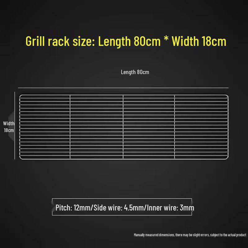 Rectangular 304 Stainless Steel BBQ Grill Net with Legs – Ideal for Draining Water & Oil, Oven Drying & Baking.