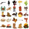 50 Western Cowboy Retro Cartoon Stickers - Waterproof, Removable, Ideal for Suitcases, Notebooks, Journals