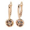 Vintage Plant Flower Round Pendant Earrings Women's Earrings