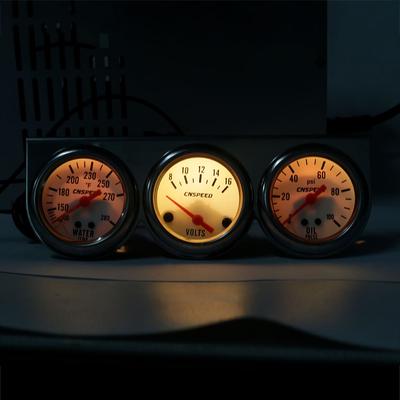 Universal Auto Chrom Volt Wassertemperaturanzeige Öldruckanzeige Triple 3 Gauge Set Messgeräte Kit