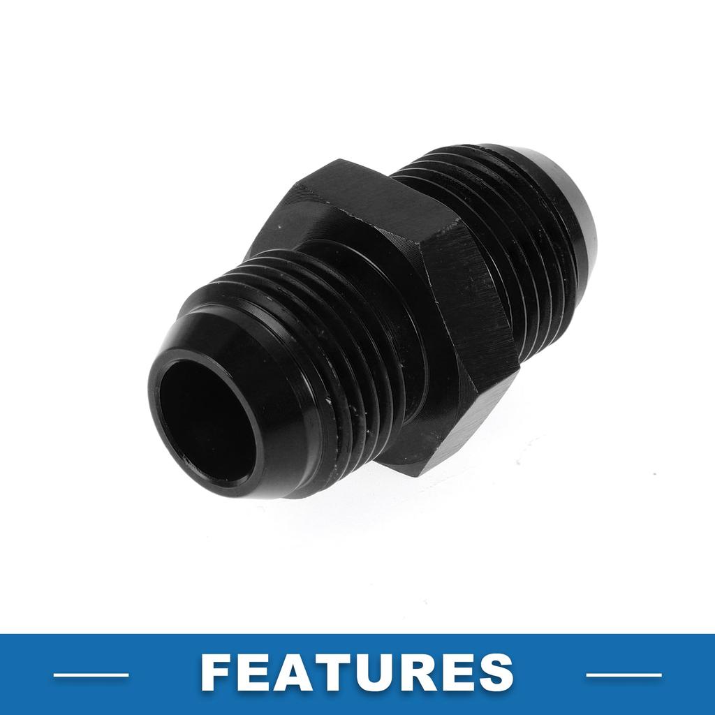 A ABSOPRO Female Flare Reducer Hose Fitting Adapter AN10 AN10 Fuel Line Connector Aluminum Black