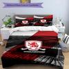 Middlesbrough F.c Printed Pattern Duvet Cover Set – Includes 1 Duvet Cover and 2 Matching Pillowcases Bedroom Decor Christmas Gifts