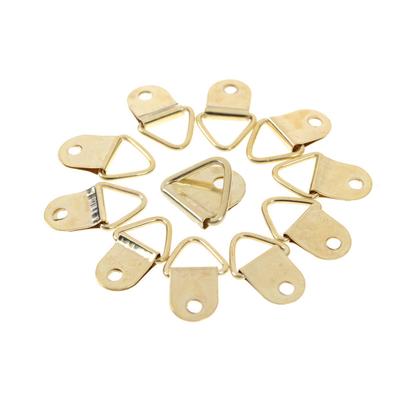 10Pcs D Ring Ganchos Triângulo de Bronze Dourado Moldura de Foto Suportes de Parede