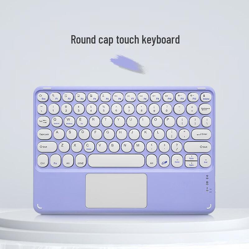 OLOEY Water Drop Round Key Tablet Keyboard with Touchpad