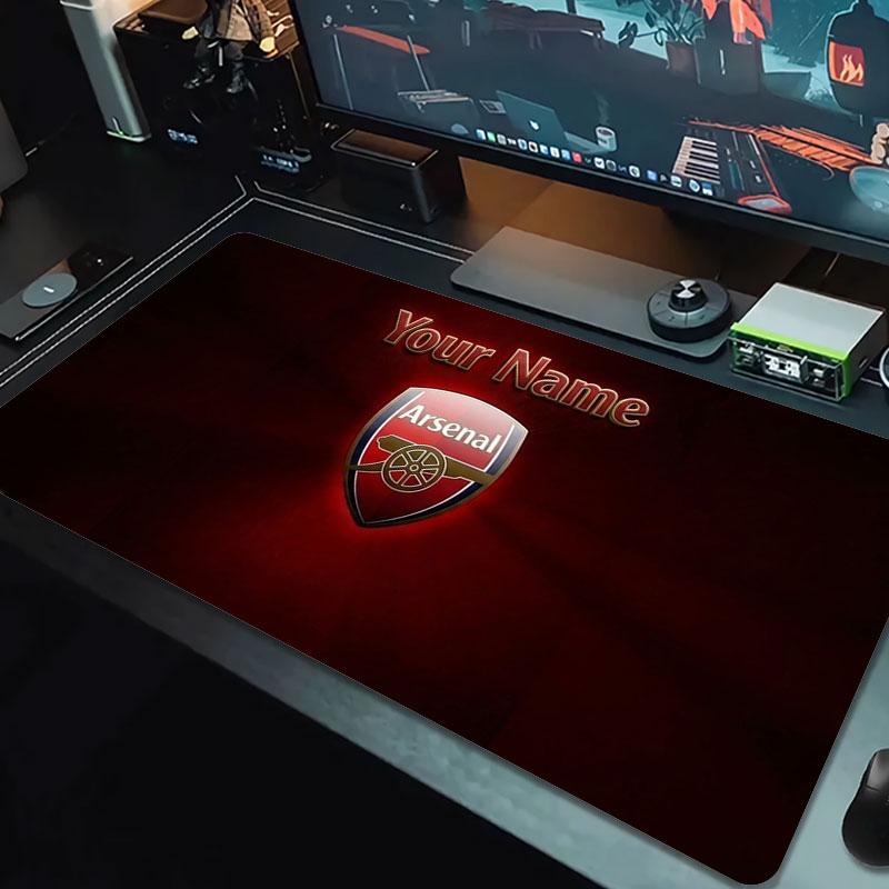 Arsenal F Anpassat Namn Stor Storlek Musmatta Stor Spelbord Kudde Halkfri Bärbar Dator Surfplatta Stor Musmatta XXL Mat Mini PC Spelmatta Med Låst Kant