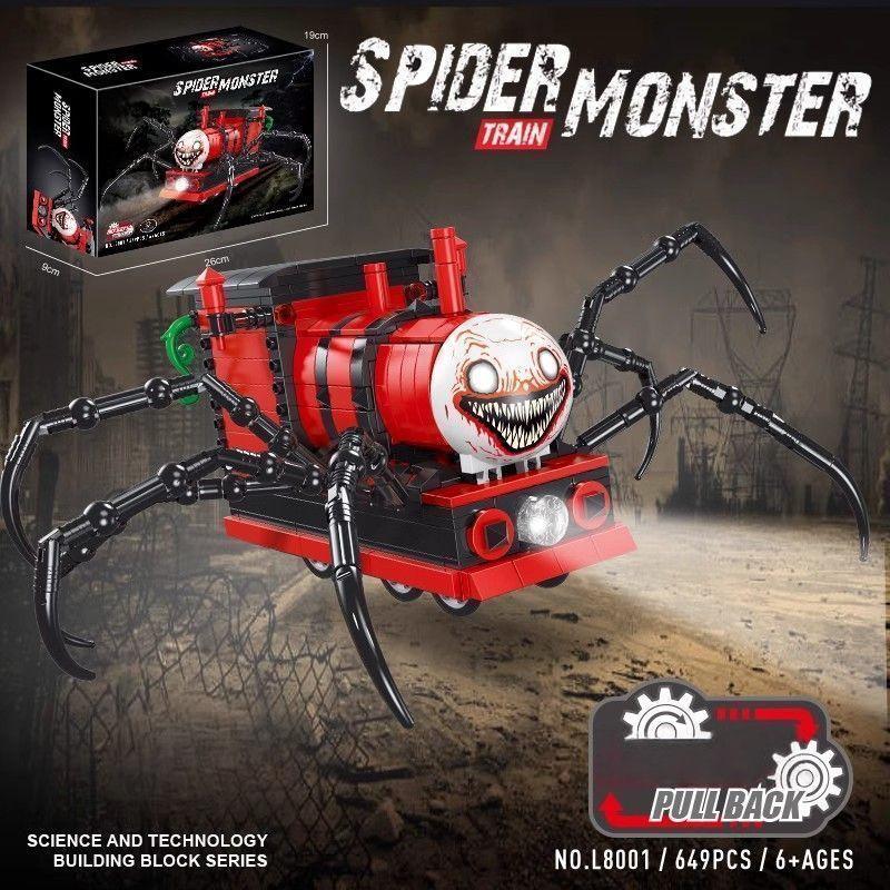 Chucky Horror Game L8001: Assembled Little Train & Mutant Spider Pull-back Educational Toy