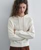 LOEIL Plain Wool Hooded Knit - Ivory