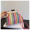 Fashionable and Trendy Straw-woven Small Square Bag Stylish and Versatile Personalized Single-shoulder Crossbody Bag