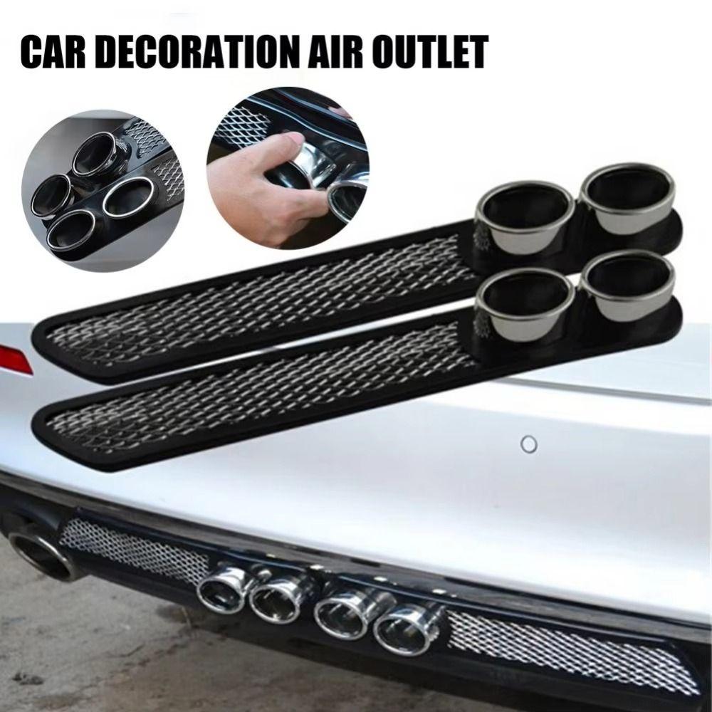 Styling False Exhaust Pipe Stickers Cool Design Fake Exhaust Hole Vent Grid Exhaust  Car Decorative