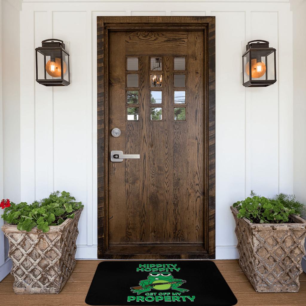 Hippity Hoppity Get Off My Property Front Door Floor Entrance Mat Outdoor Kitchen Bathroom Doormat Living Room Carpet Rug