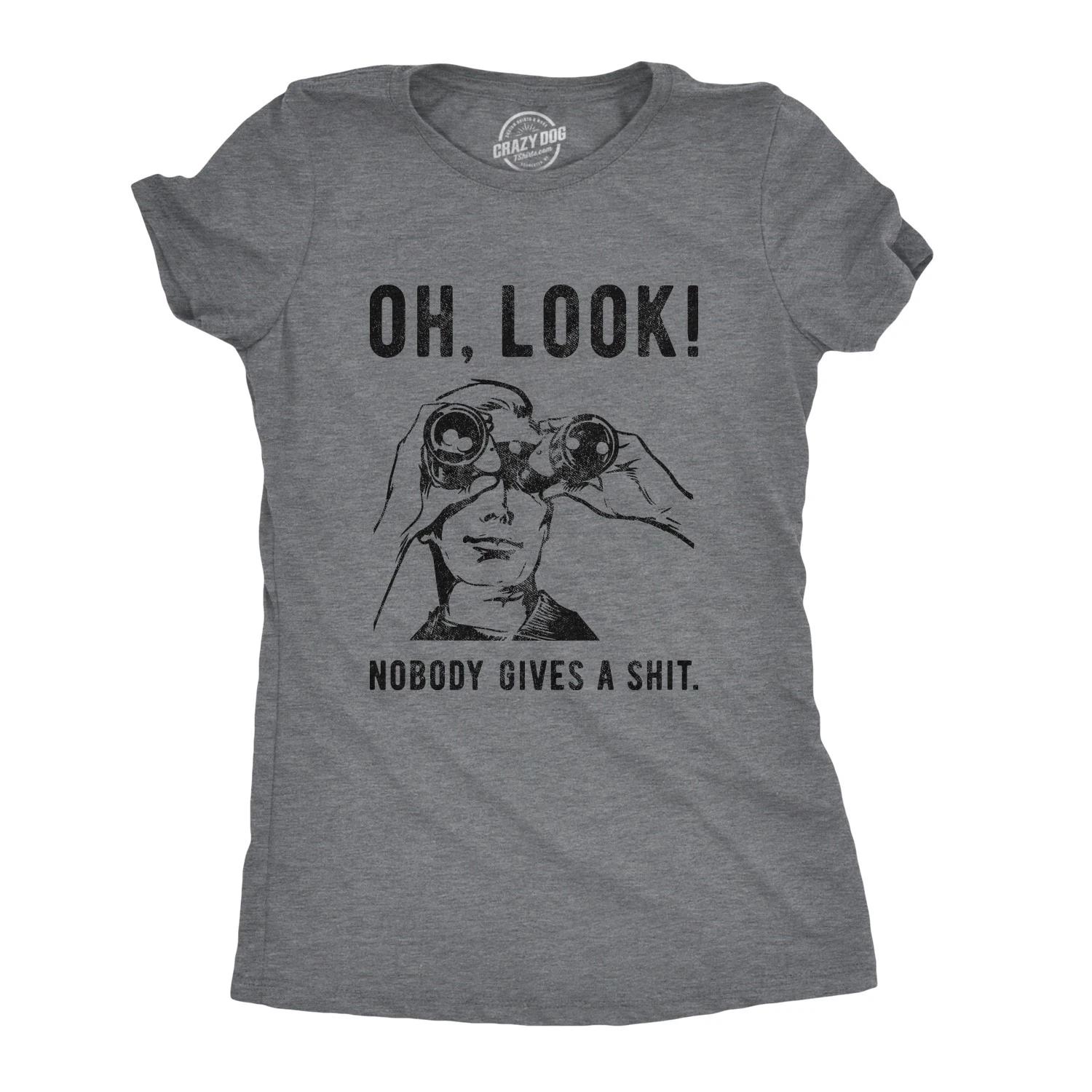 Womens Oh Look Nobody Gives A T Shirt Funny Sarcastic Mocking Novelty XXL