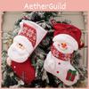 Decorative Christmas Stocking With Snowman For Elegant Holiday Gift Wrapping