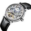 KINYUED J078 Beliebte Mechanische Herrenuhren Hochwertiges Lederarmband Wasserdicht im täglichen Gebrauch Automatische Herrenuhr