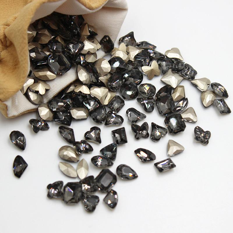 Nail Art Drill Whole Batch By Catty Nail Art Special-Shaped Diamond Burst Flash Color Pointed Bottom Diamond Crystal Glass Mixed Diamond Nail Art